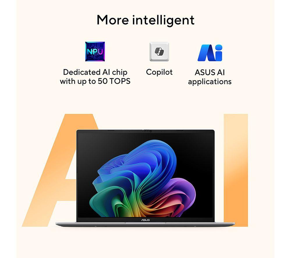 ASUS Vivobook 16 M1607KA 16" Laptop - AMD Ryzen AI 7, 1 TB SSD, Quiet Blue image number 7 of 11