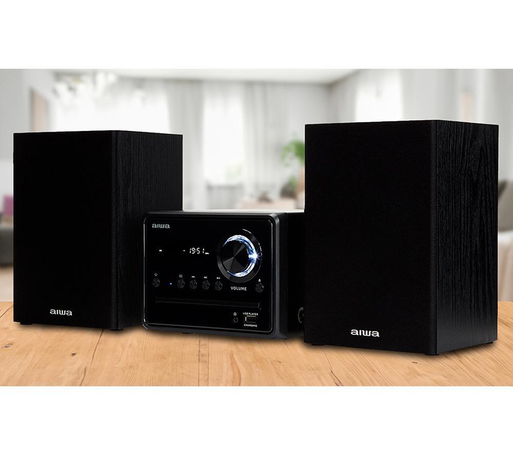 AIWA MSBTU-300 Bluetooth Micro Hi-Fi System - Black image number 5 of 8