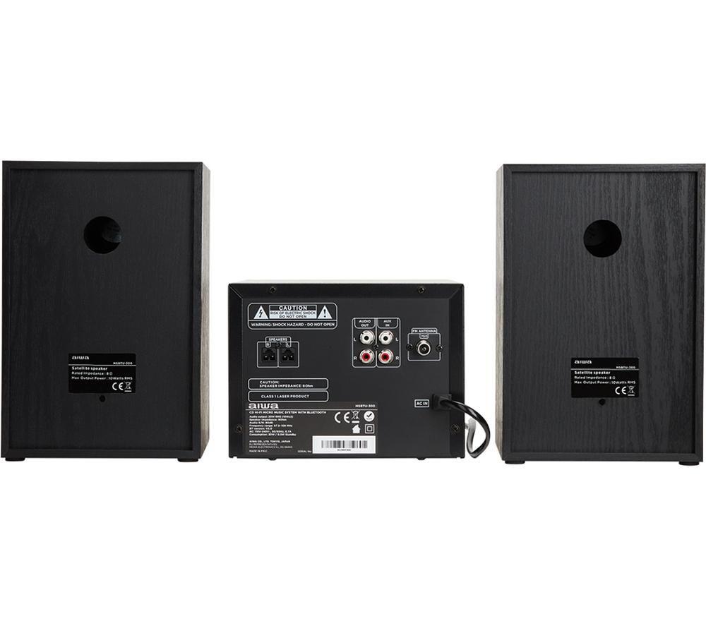 AIWA MSBTU-300 Bluetooth Micro Hi-Fi System - Black image number 7 of 8