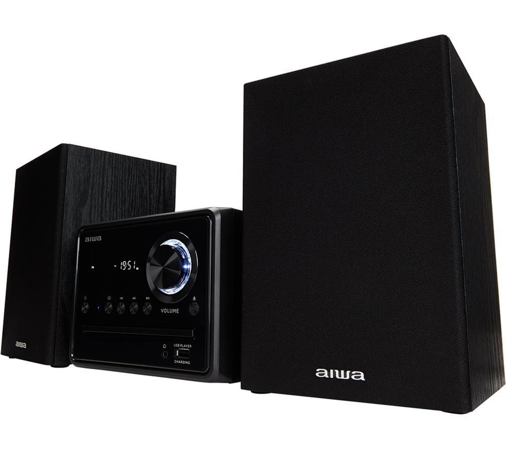 AIWA MSBTU-300 Bluetooth Micro Hi-Fi System - Black image number 8 of 8