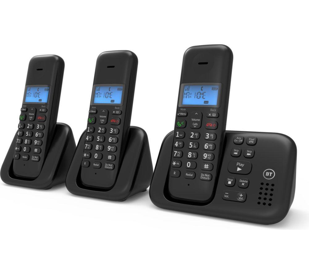 BT 3960 Cordless Phone - Triple Handsets, Black image number 2 of 3