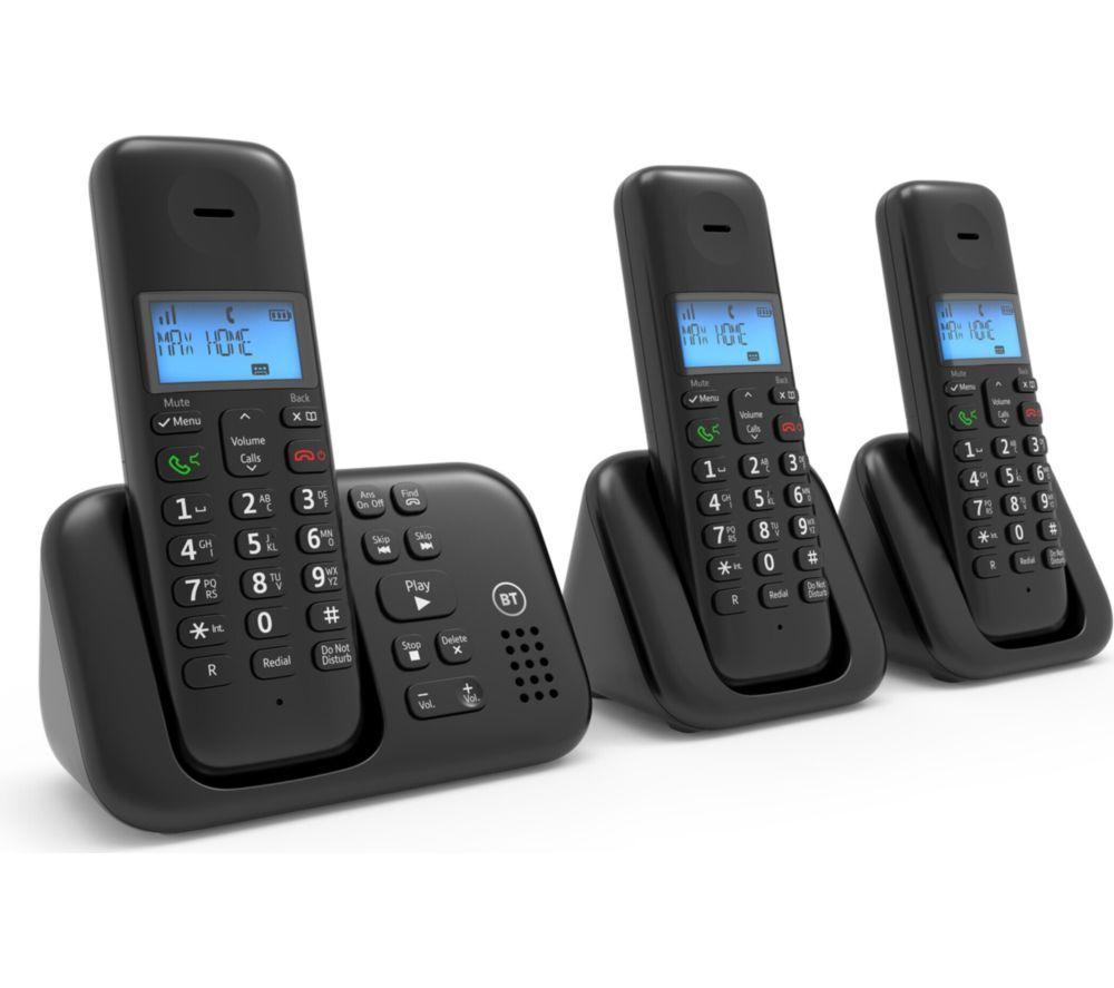 BT 3960 Cordless Phone - Triple Handsets, Black image number 3 of 3