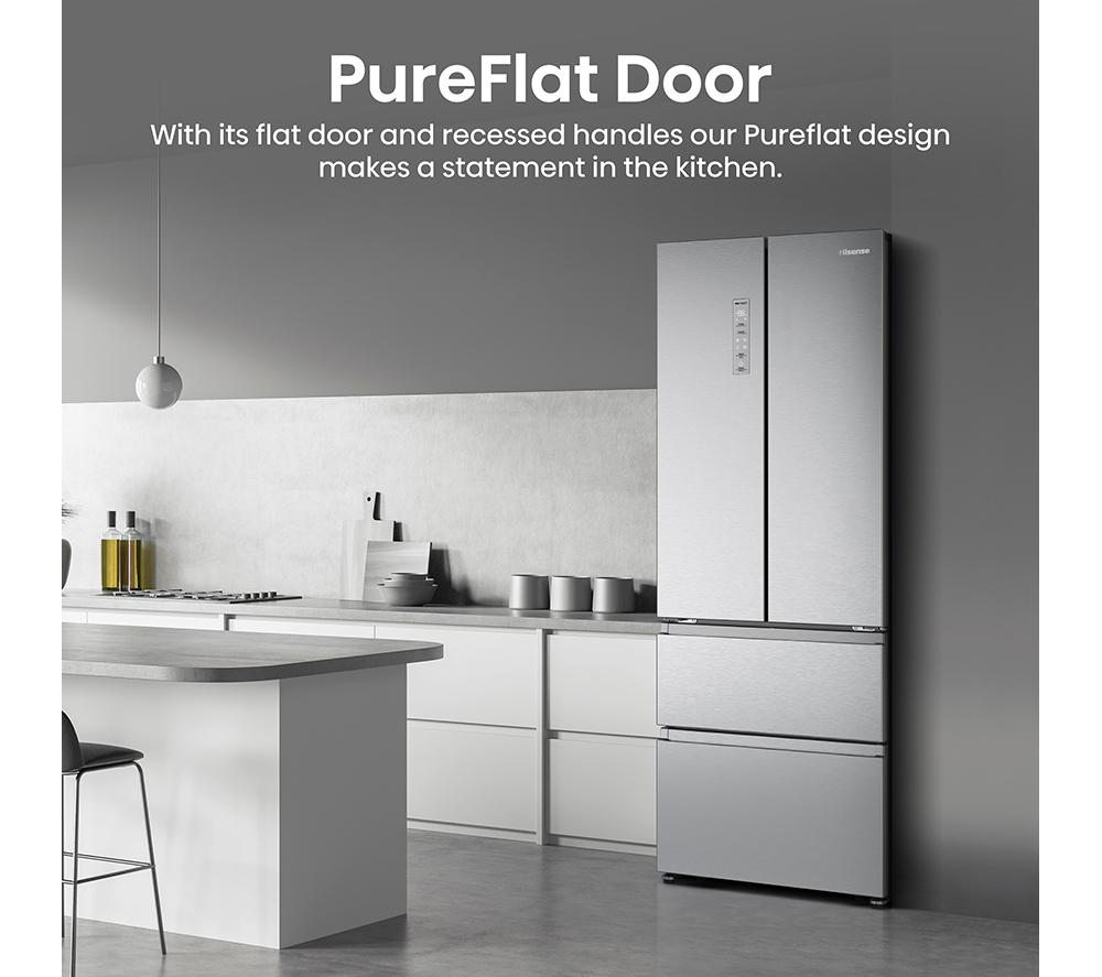 HISENSE PureFlat RF632N4AIE1 Fridge Freezer - Stainless Steel image number 5 of 11