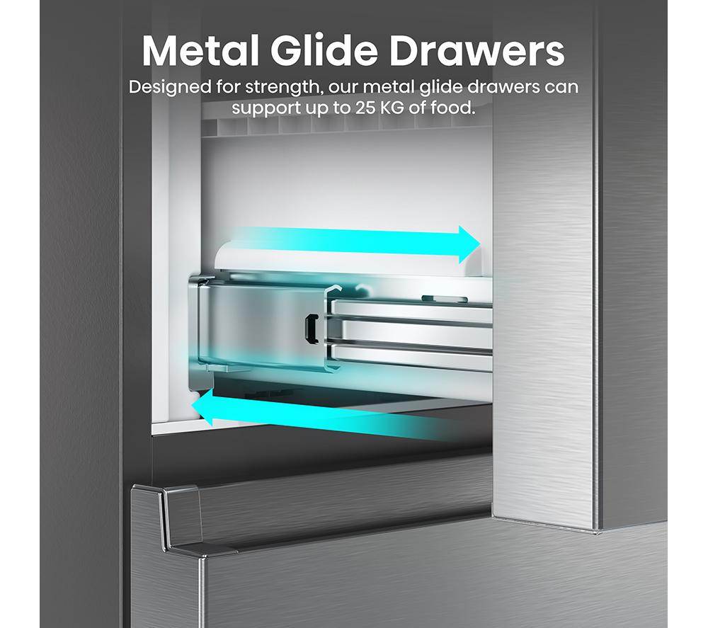 HISENSE PureFlat RF632N4AIE1 Fridge Freezer - Stainless Steel image number 7 of 11