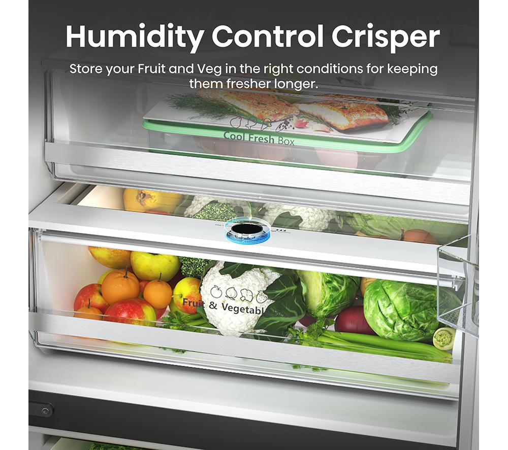 HISENSE PureFlat RF632N4AIE1 Fridge Freezer - Stainless Steel image number 8 of 11