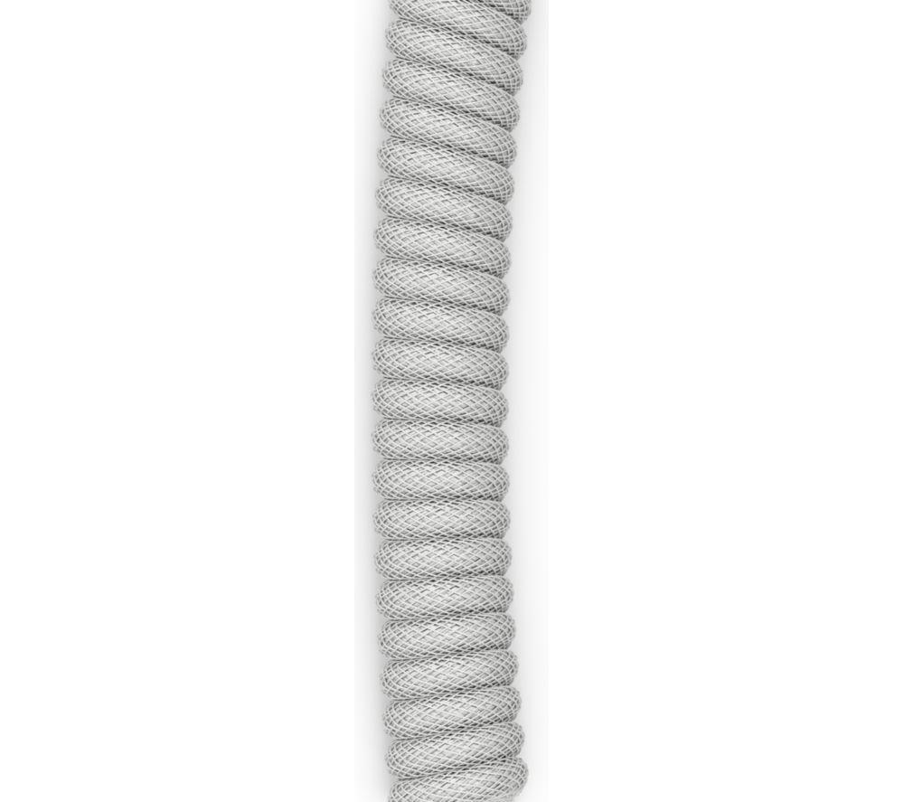 GLORIOUS Coiled USB to USB Type-C Keyboard Cable - Ghost White image number 3 of 6