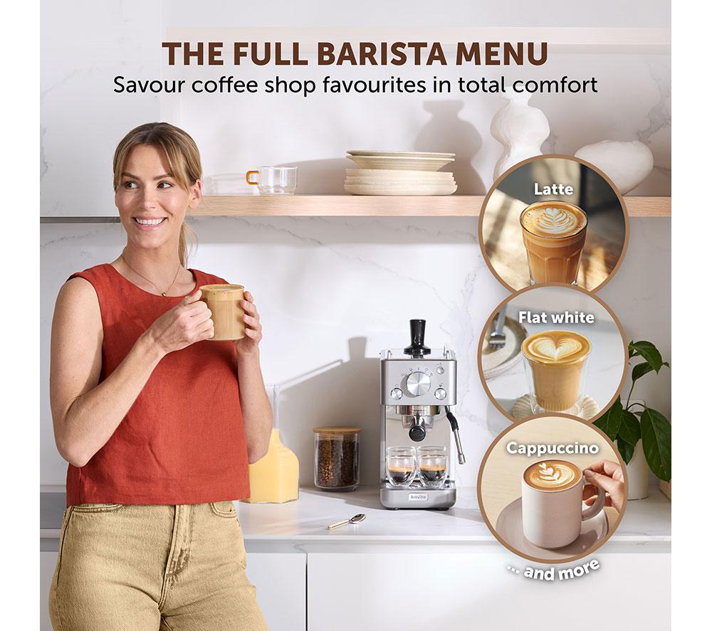 BREVILLE Barista Slimline VCF185 Espresso Machine - Stainless Steel image number 6 of 7