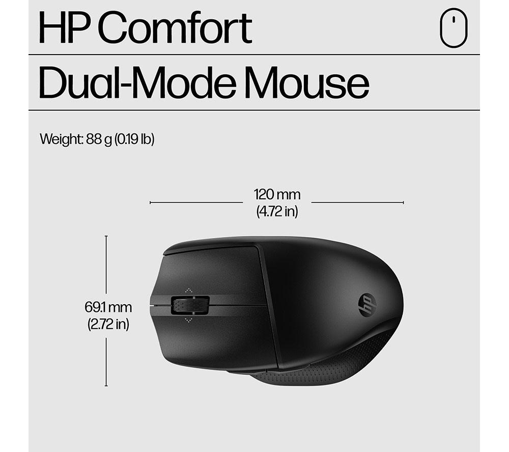 HP 680 Comfort Dual-Mode Wireless Keyboard & Mouse Set - Black image number 7 of 11