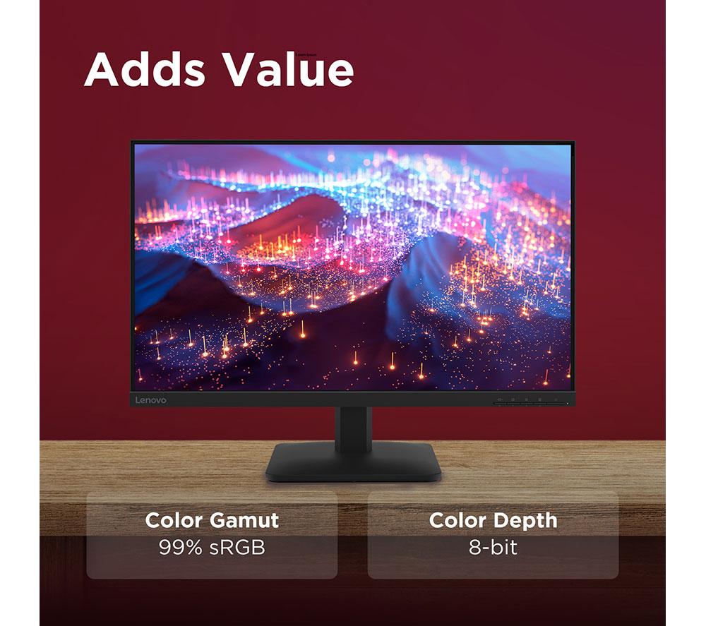 LENOVO L27-4e Full HD 27" IPS Monitor - Raven Black image number 7 of 11