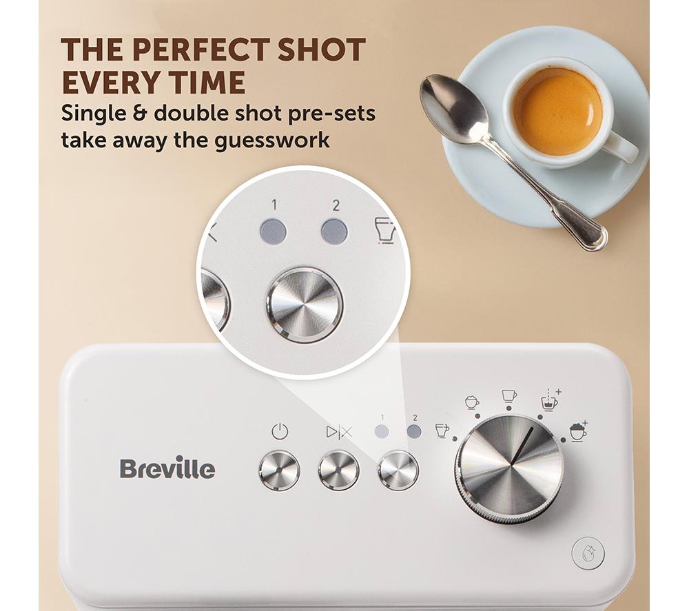 BREVILLE Prima Latte VCF190 Coffee Machine - White image number 4 of 8