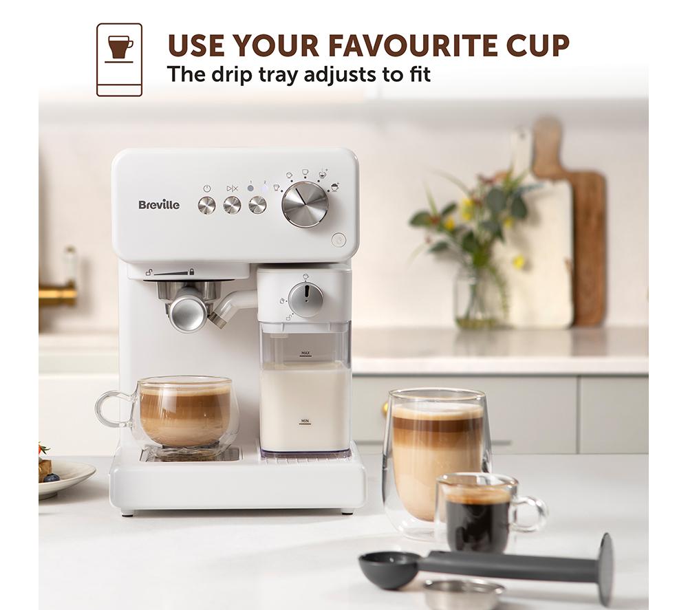 BREVILLE Prima Latte VCF190 Coffee Machine - White image number 5 of 8