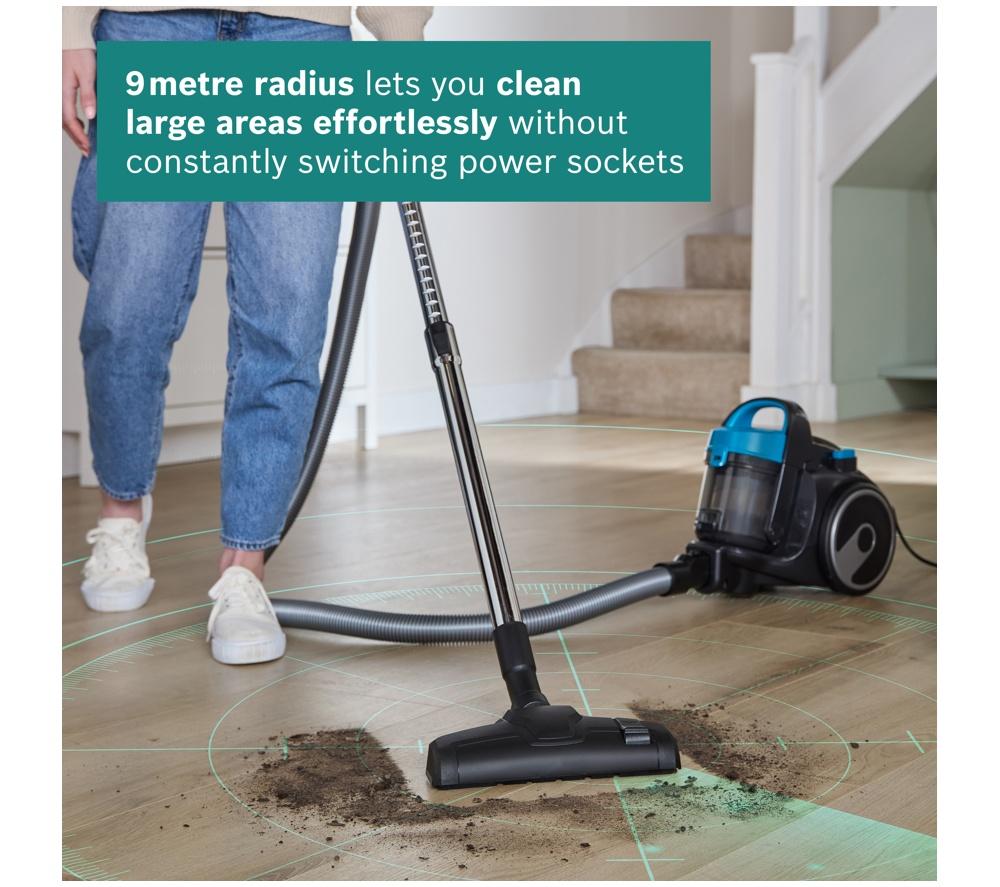 BOSCH Series 2 BGS05BU2GB Cylinder Bagless Vacuum Cleaner - Turquoise image number 5 of 9