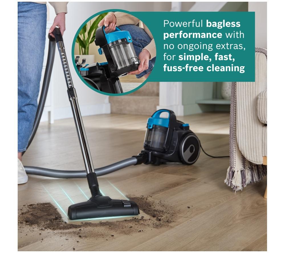 BOSCH Series 2 BGS05BU2GB Cylinder Bagless Vacuum Cleaner - Turquoise image number 9 of 9