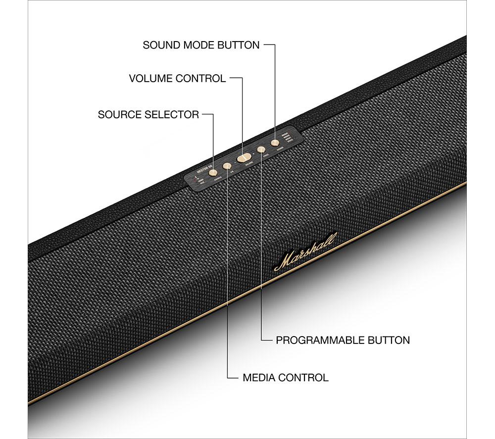 MARSHALL Heston 60 5.1 All-in-One Sound Bar - Black image number 6 of 10