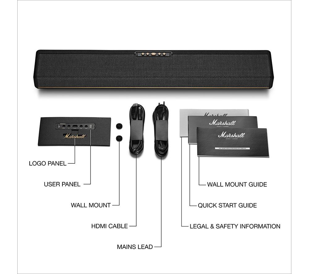 MARSHALL Heston 60 5.1 All-in-One Sound Bar - Black image number 10 of 10