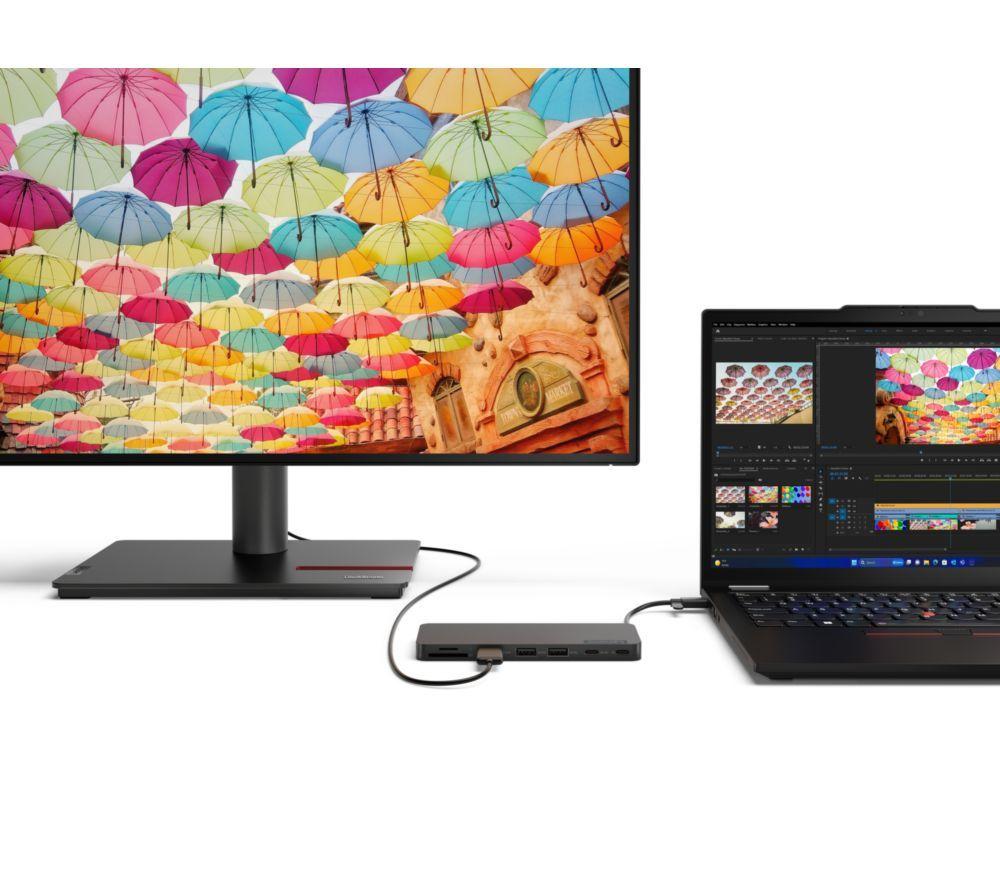 LENOVO Slim 8-port USB Type-C Connection Hub - Black image number 4 of 7