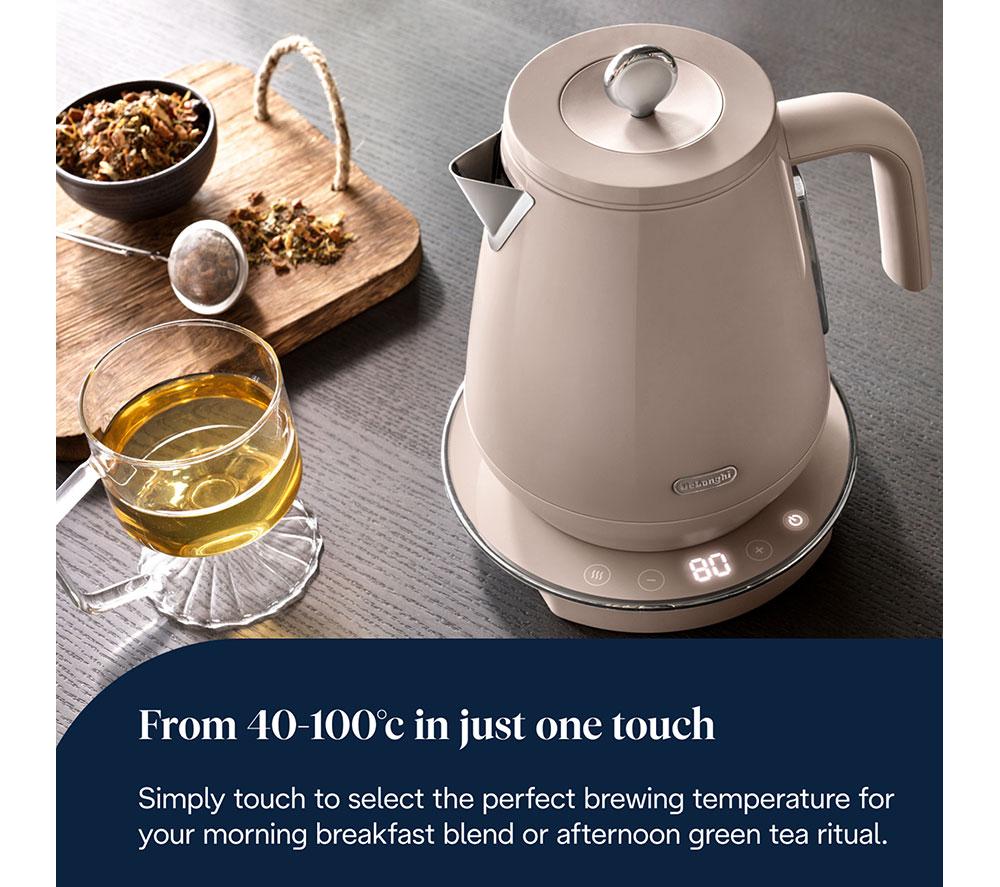 DELONGHI Eclettica Variable Temperature KBY3011.BG Jug Kettle - Blissful Beige image number 3 of 8