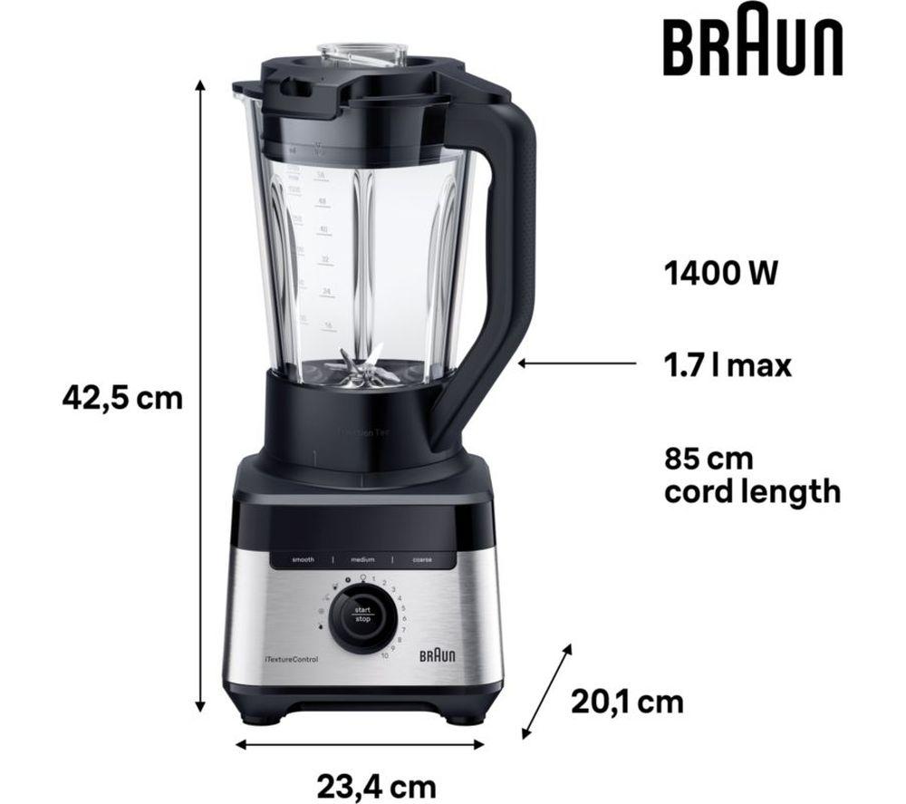 BRAUN JB7551BK Powerblend 7 Jug Blender - Black image number 7 of 8