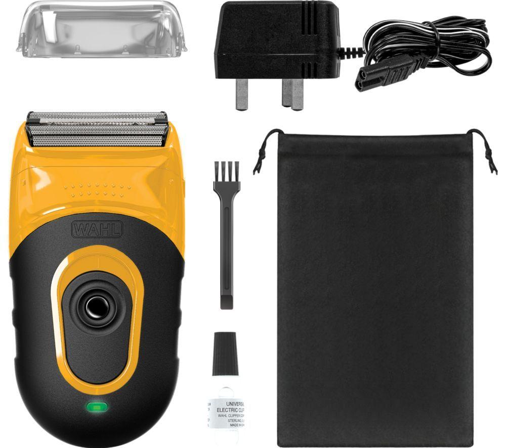 WAHL Extreme Grip Compact Travel Shaver - Black & Yellow image number 2 of 4