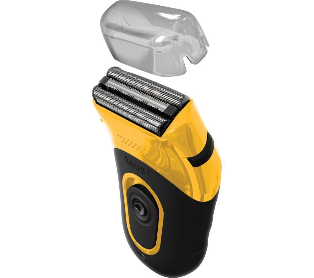 WAHL Extreme Grip Compact Travel Shaver - Black & Yellow image number 3 of 4
