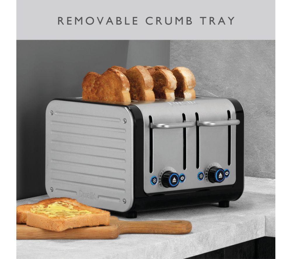 DUALIT Architect 46505 4-Slice Toaster - Black & Brushed Stainless Steel image number 5 of 7