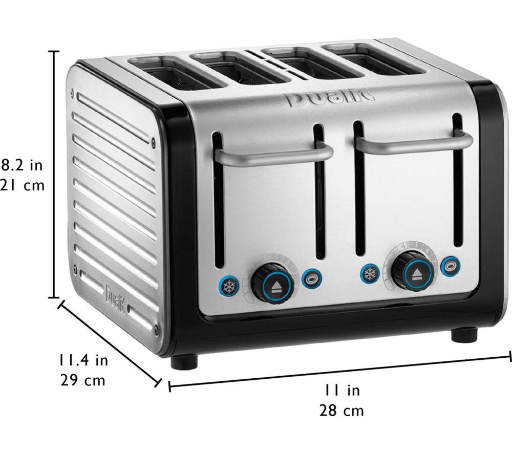 DUALIT Architect 46505 4-Slice Toaster - Black & Brushed Stainless Steel image number 6 of 7