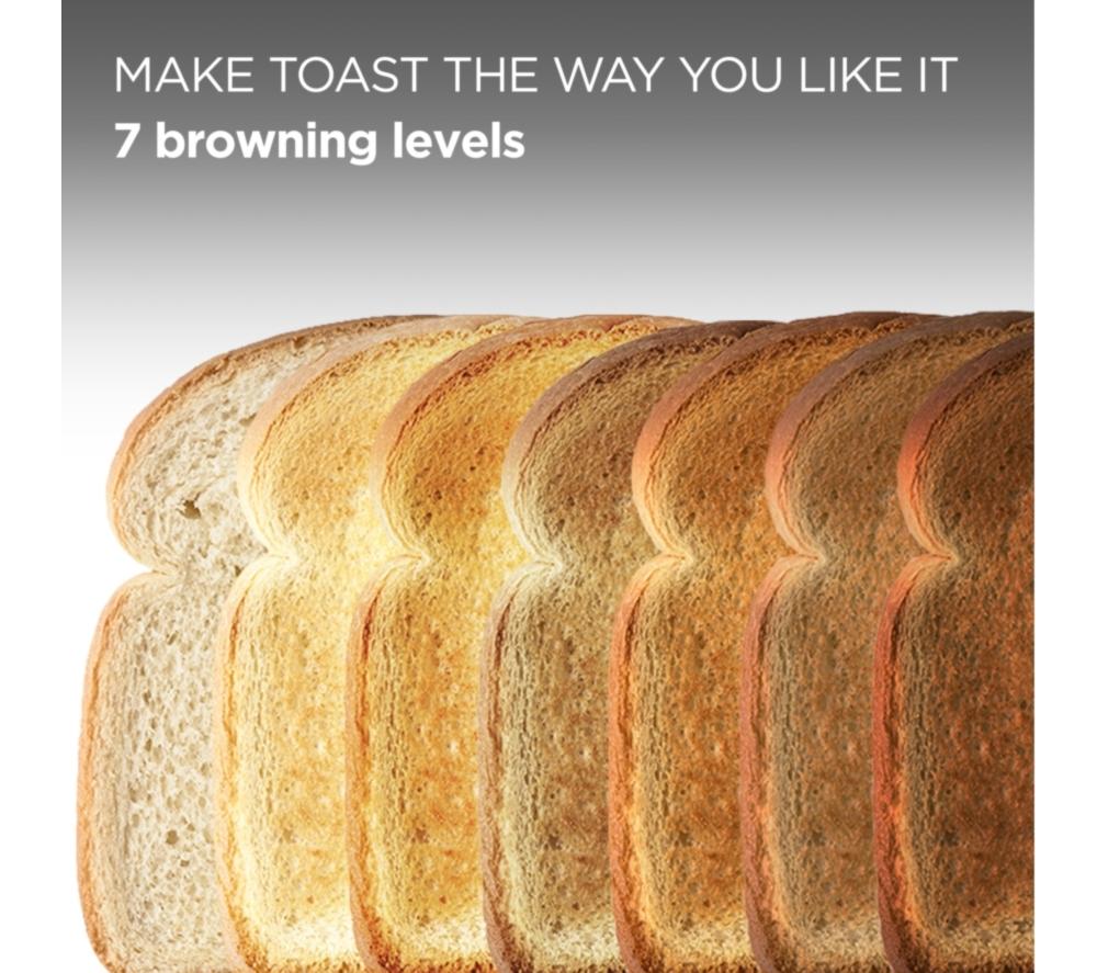KENWOOD Ripple TCP06.000WH 2-Slice Toaster - Pure White Matte image number 5 of 10