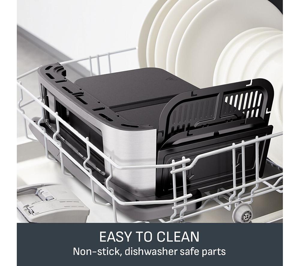 TEFAL Easy Fry EY922 9L FlexDrawer Dual Air Fryer - Stainless Steel image number 8 of 10