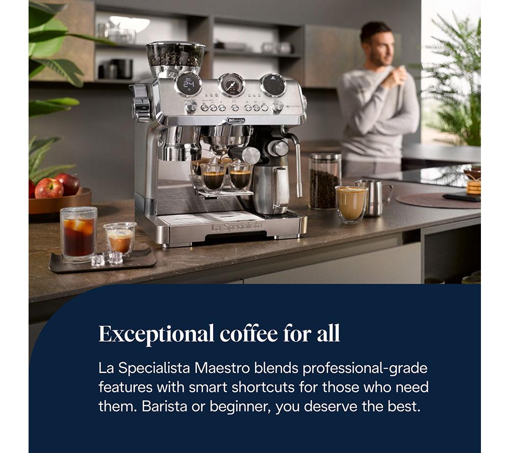 DELONGHI La Specialista Maestro EC9885.M Bean to Cup Coffee Machine - Silver image number 3 of 11