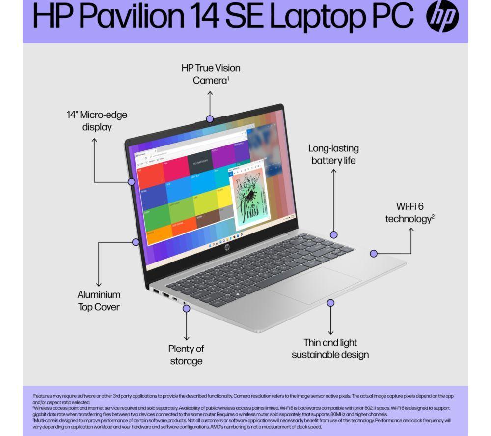 HP Pavilion SE 14-ep1520sa 14" Laptop - Intel&reg; Core&trade; Ultra 5, 256 GB SSD, Silver image number 10 of 12