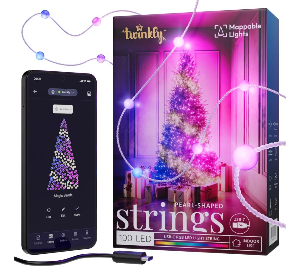 Twinkly Strings Pearl Smart 100 M Rgb Led String Lights - 6.5 M