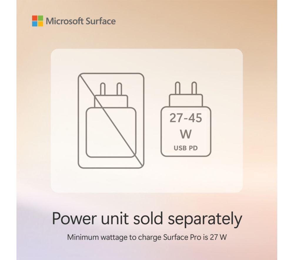 MICROSOFT 12" Surface Pro, Copilot+ PC with keyboard - Snapdragon X Plus, 256 GB SSD, Platinum image number 6 of 12
