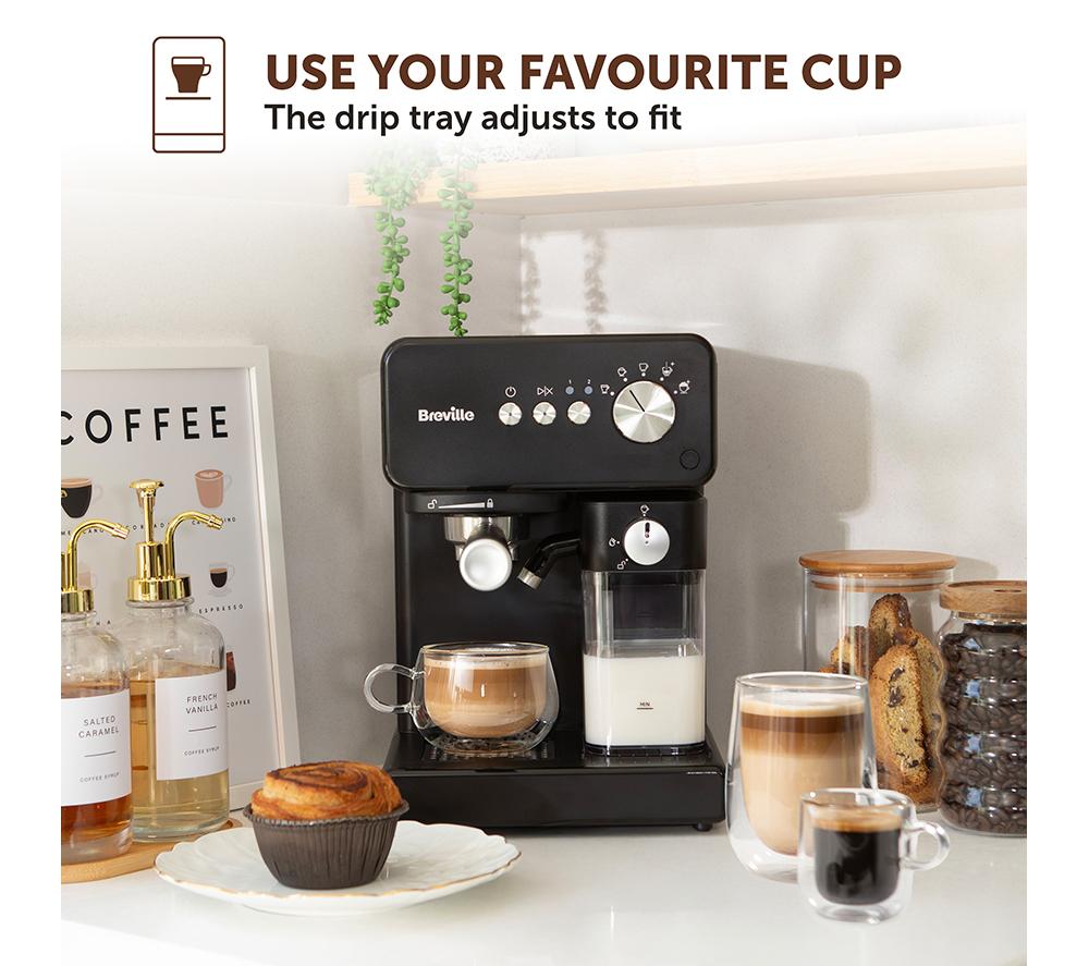 BREVILLE Prima Latte VCF183 Coffee Machine - Black image number 5 of 8