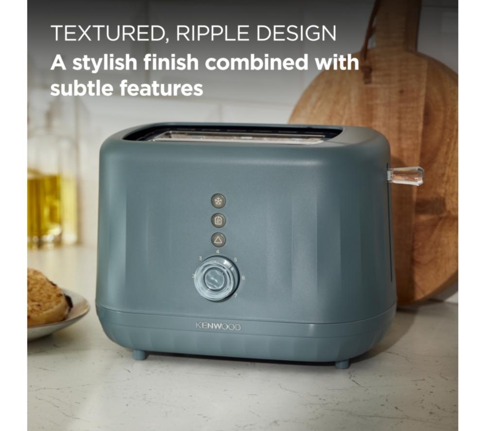 KENWOOD Ripple TCP06.000GY 2-Slice Toaster - Storm Blue Grey Matte image number 4 of 10