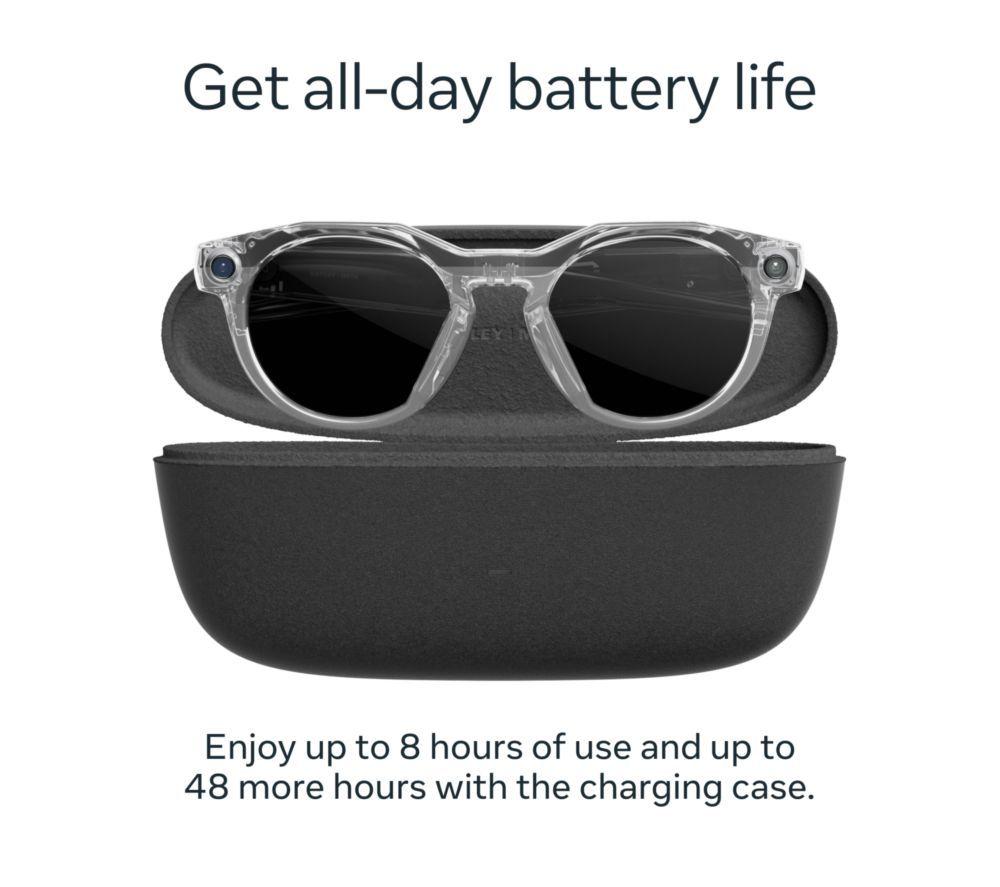 OAKLEY META HSTN Glasses - Clear, Clear to Grey Transitions image number 7 of 8