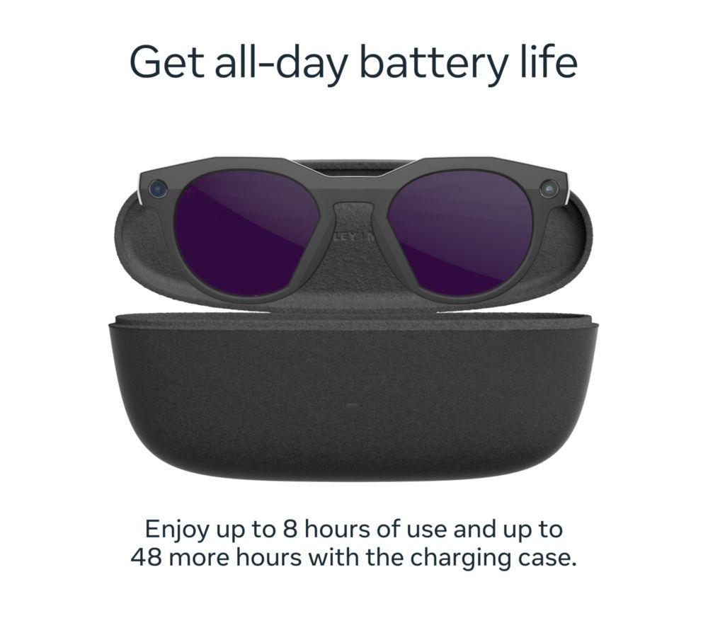 OAKLEY META HSTN Glasses - Black, Clear to Amethyst Transitions image number 3 of 8