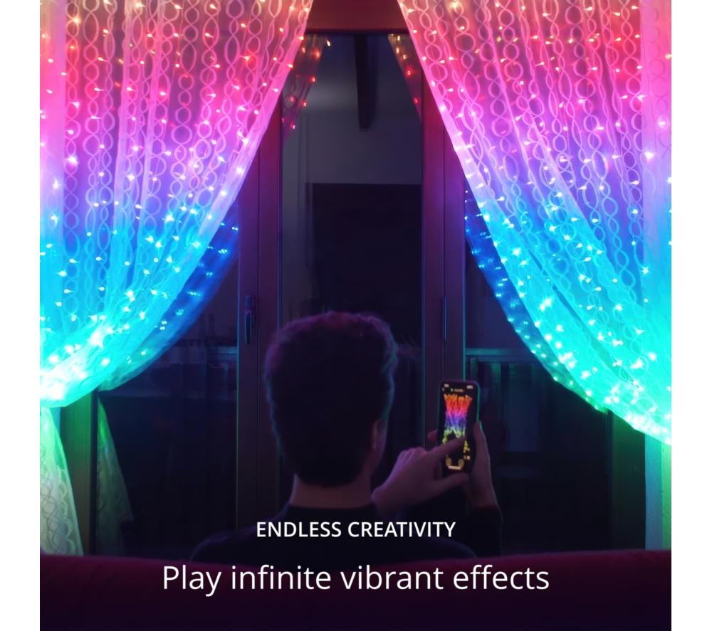 TWINKLY Curtain Gen 2.5 Smart RGB+W LED String Lights - 210 LEDs image number 4 of 14