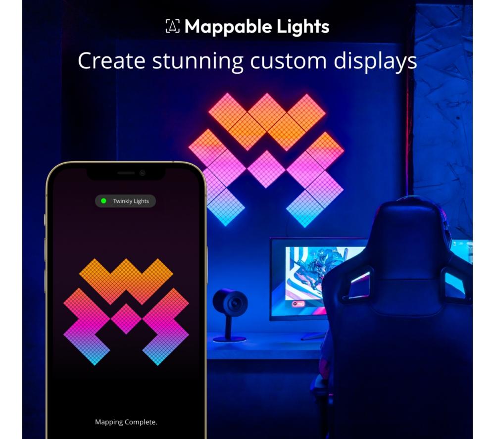 TWINKLY Squares Smart LED Light Panel Extension - 3 Panels image number 3 of 8