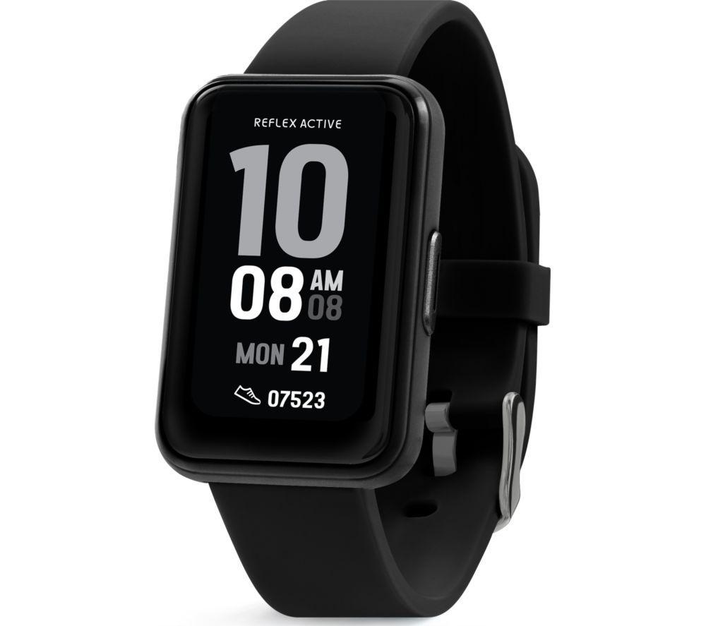 REFLEX ACTIVE Series 49 Smart Watch - Black, Silicone Strap