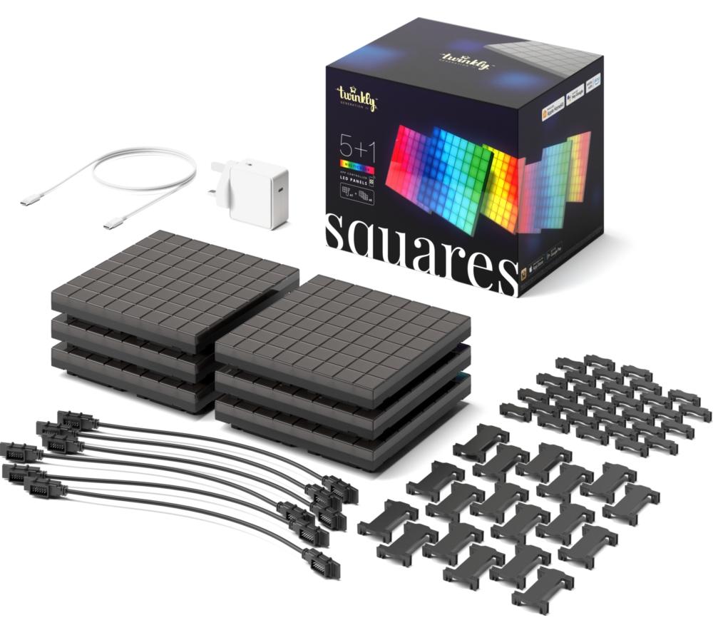 Twinkly Squares Smart Led Light Panel Starter Kit - 6 Panels