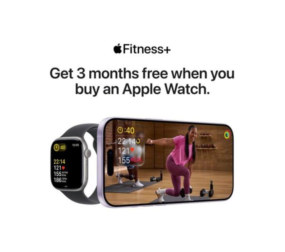 APPLE Watch Series 11 Cellular - 46 mm&nbsp;Gold Titanium Case with Light Blush Sport Band, S/M image number 8 of 10