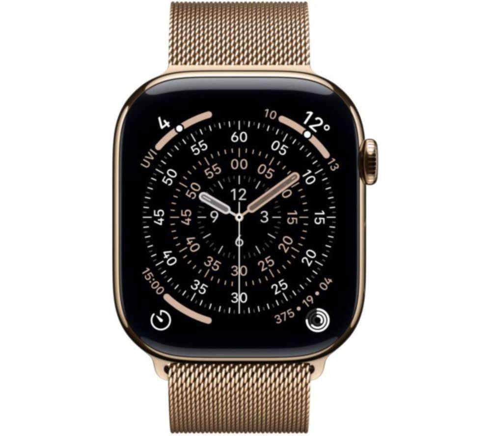 APPLE Watch Series 11 Cellular - 46 mm&nbsp;Gold Titanium Case with Gold Milanese Loop, M/L image number 2 of 10