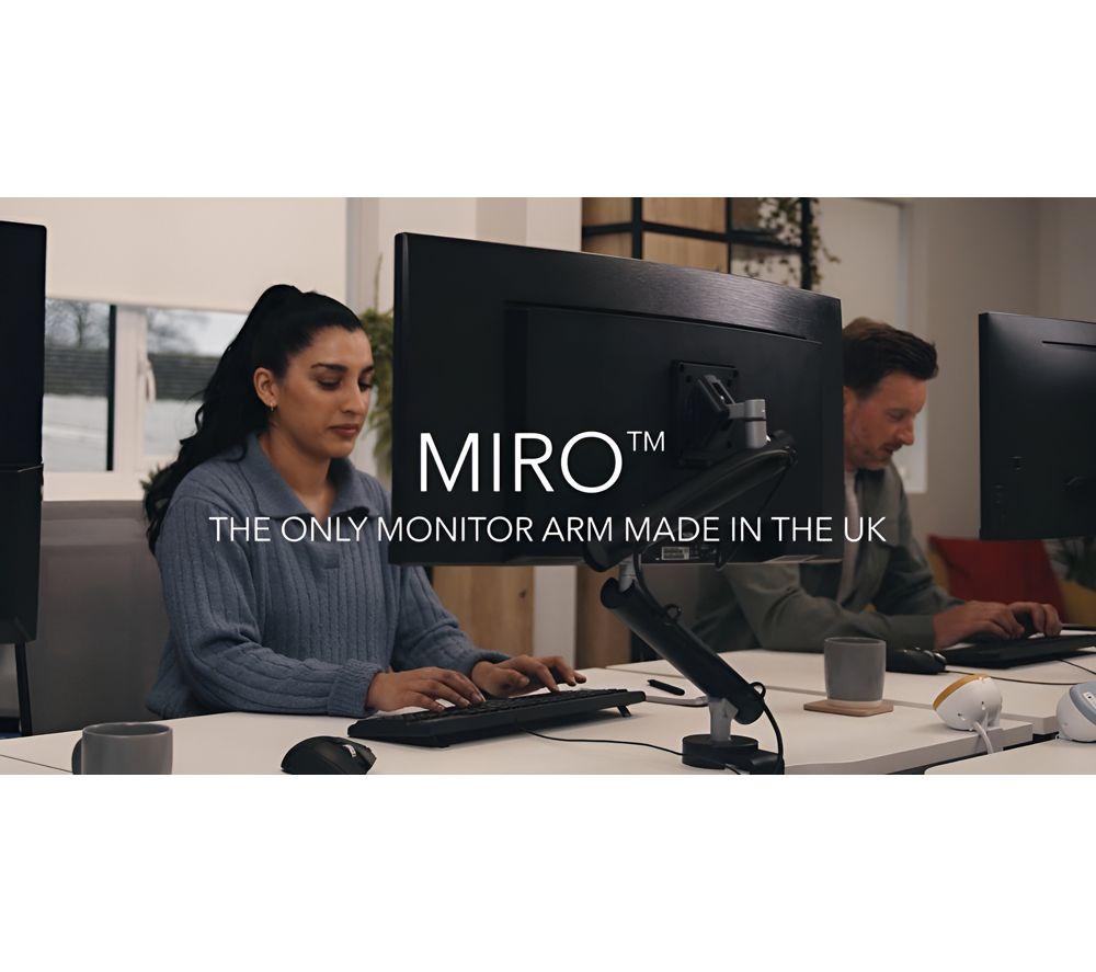 CMD Miro Tilt & Swivel Curved 17-34" Monitor Desk Mount Black image number 4 of 4