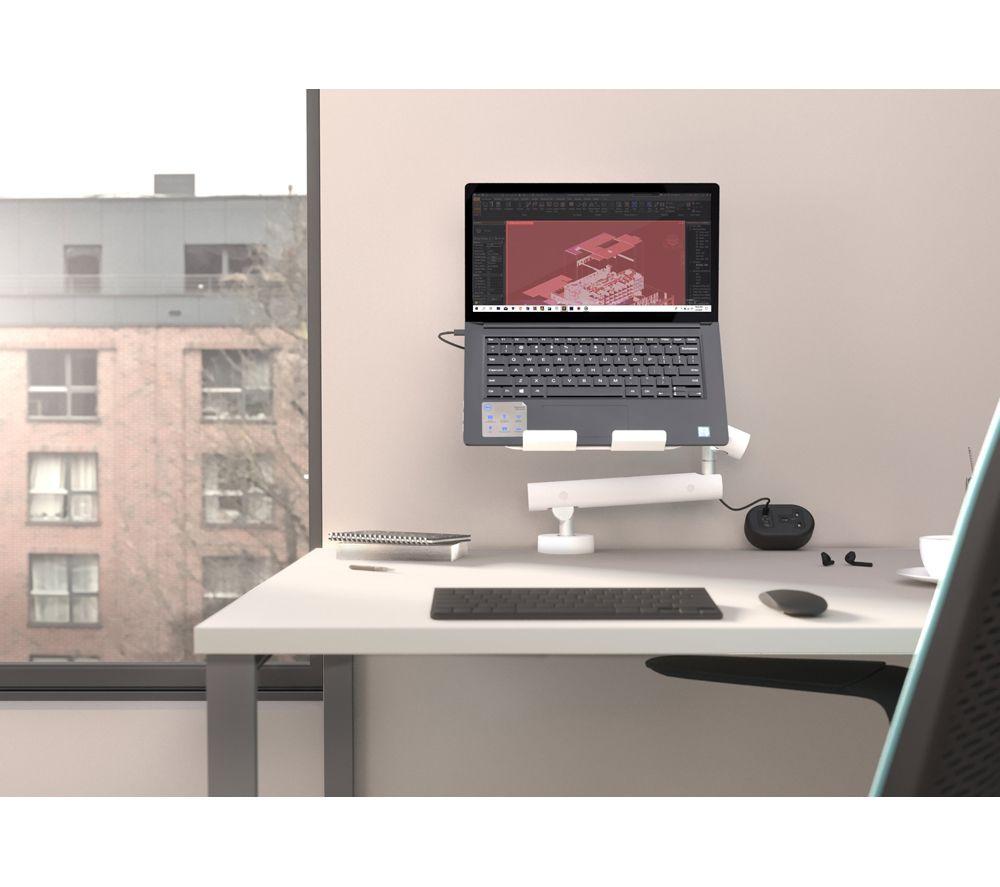 CMD Miro Tilt & Swivel Curved 17-34" Monitor Desk Mount White image number 5 of 9