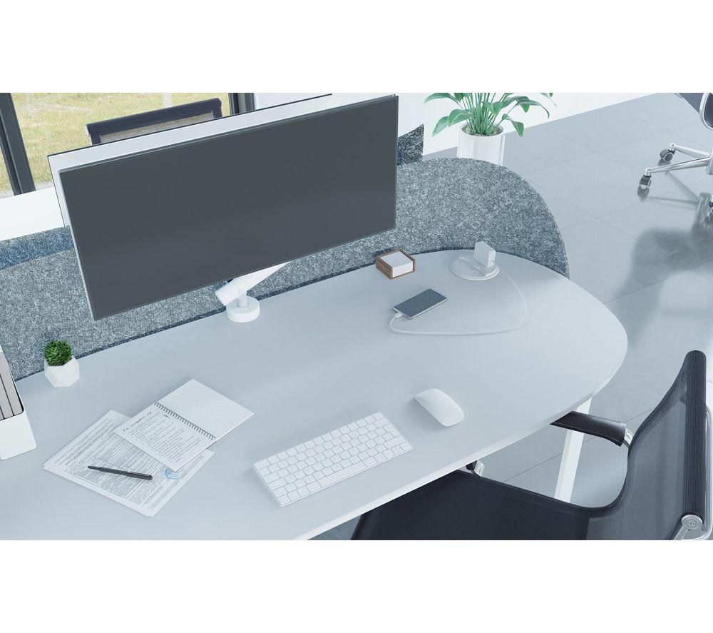 CMD Miro Tilt & Swivel Curved 17-34" Monitor Desk Mount White image number 6 of 9