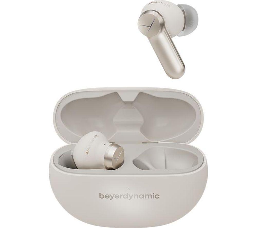 BEYERDYNAMIC Amiron 100 Wireless Bluetooth Noise-Cancelling Earbuds - Cream image number 4 of 5
