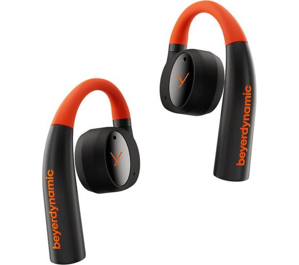 BEYERDYNAMIC Verio 200 Wireless Bluetooth Open-Ear Earbuds - Black & Orange image number 2 of 6