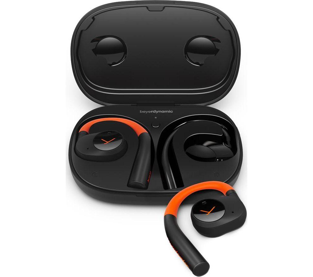 BEYERDYNAMIC Verio 200 Wireless Bluetooth Open-Ear Earbuds - Black & Orange image number 5 of 6