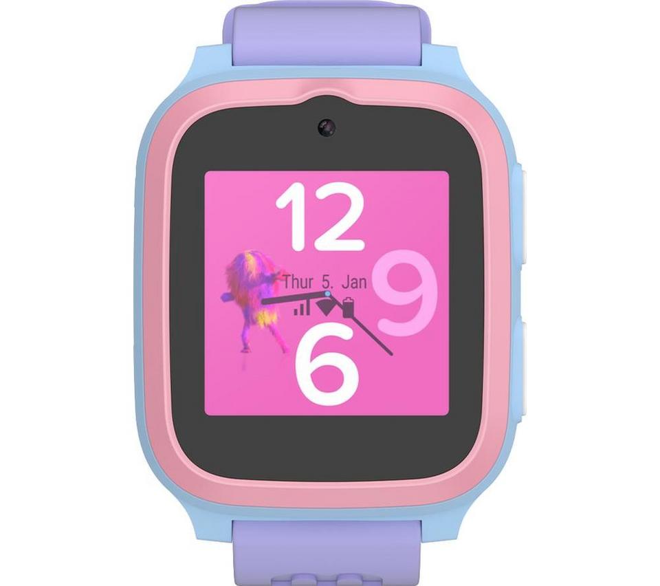 MYFIRST Fone S3 Smart Watch for Kids - Cotton Candy, Silicon Strap