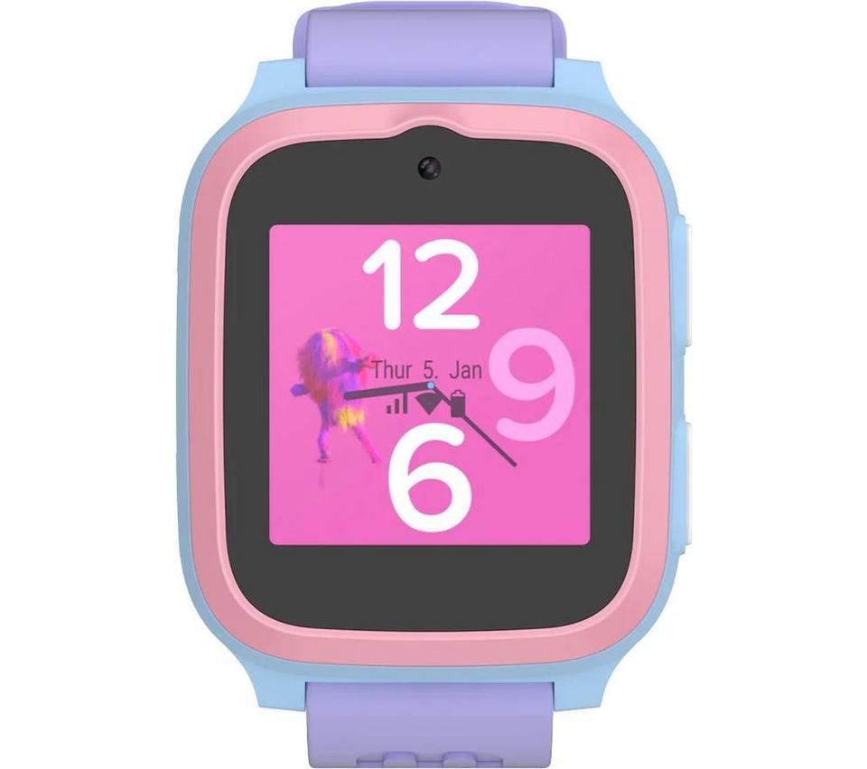 MYFIRST Fone S3 Smart Watch for Kids - Cotton Candy Mix, Silicon Strap